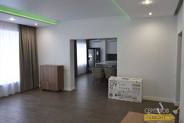 Ремонт трехкомнатной квартиры под ключ в Серпухове